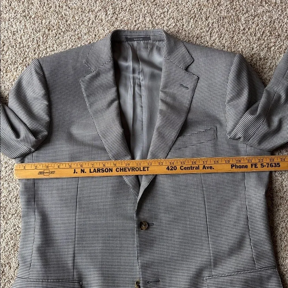 *Luxury* Ermenegildo Zegna 15milmil15 Houndstooth Wool Sport Coat Eu 54 L US 44